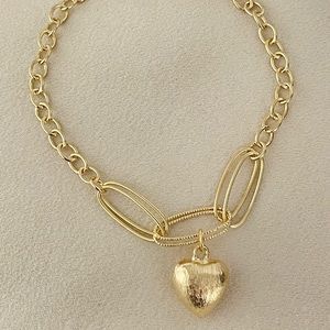 18k Gold Filled Heart Bracelet
